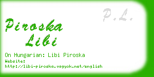 piroska libi business card